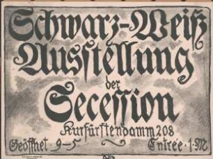 Schwarz-Weiß Ausstellung der Secession