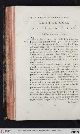 (Lettre CXXI - CXXX)