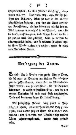 Versorgung der Armen