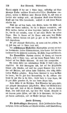 Zweite Ordnung. Die Halbdeckflügler (Hemiptera)