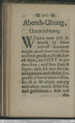 Abends-Ubung