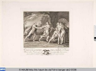 Orion verfolgt eine Nymphe der Diana
