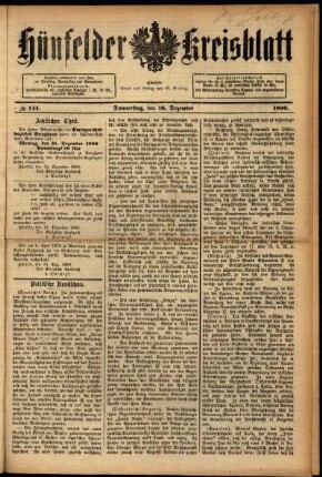 Ausgabe vom Mittwoch, den 16. Dezember 1896.
