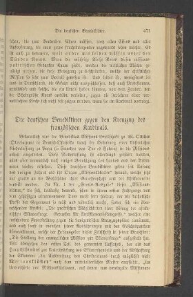 Die deutschen Benediktiner gegen den Kreuzzug des französischen Kardinals