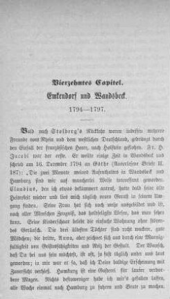 Vierzehntes Capitel. Emkendorf und Wandsbeck. 1794-1797.