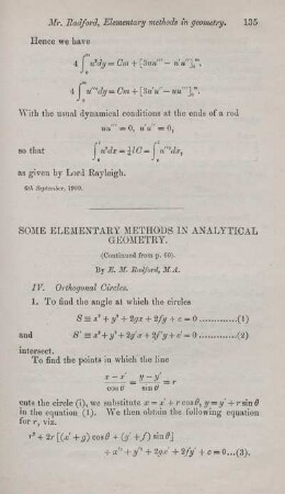 Some elementary methods in analytical geometry.