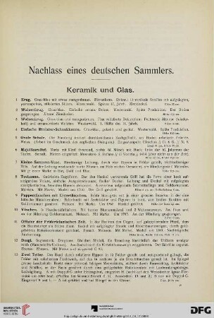 Nachlass eines deutschen Sammlers (Nr. 1-151)