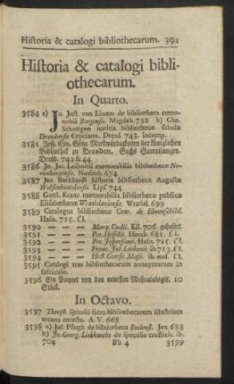 Historia & catalogi bibliothecarum