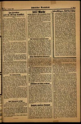 Zweite Ausgabe vom Dienstag, den 02. Januar 1940.