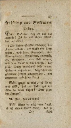 Aristipp und Sokrates.