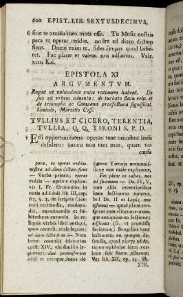 Epistola XI - Epistola XX