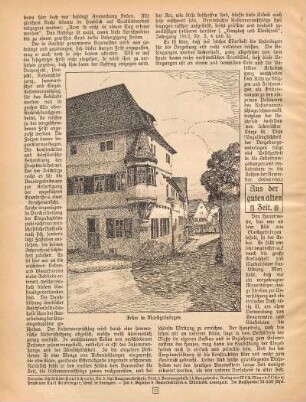 Aus der guten alten Zeit