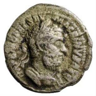 Münze, Denar, 217 - 218 n. Chr.