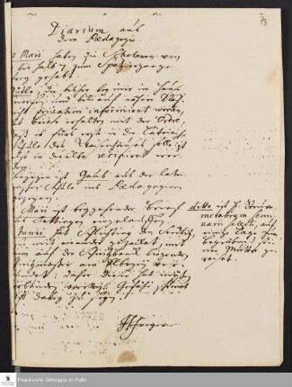 Tagebuch von Hieronymus Freyer.
