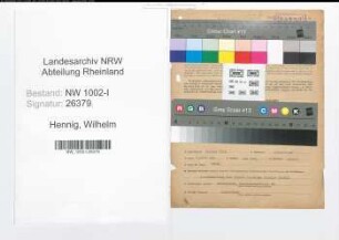Entnazifizierung Wilhelm Hennig, geb. 02.03.1892 (Rechnungspruefer)