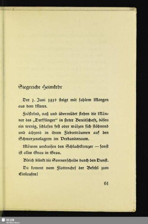 Siegreiche Heimkehr