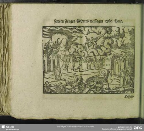 Zween Zeugen Gottes weissagen 1260. Tage