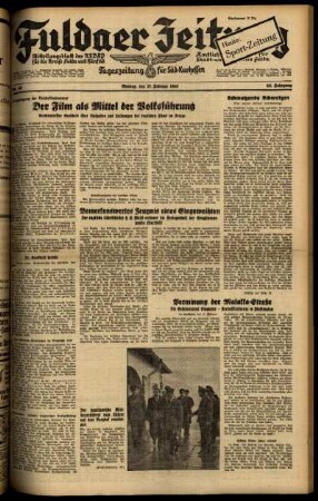 Ausgabe vom Montag, den 17. Februar 1941.
