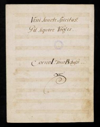 Corno I. Tono B Bassi