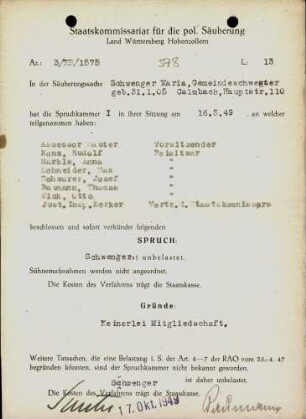 Schwenger, Maria