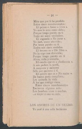 Los amores de un negro.