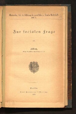 Zur sozialen Frage