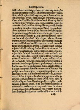De Sacramento Eucharistiae contra Oecolampadium opus
