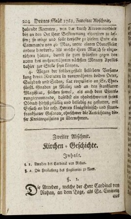 Zweiter Abschnit. Kirchen-Geschichte.