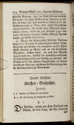 Zweiter Abschnit. Kirchen-Geschichte.