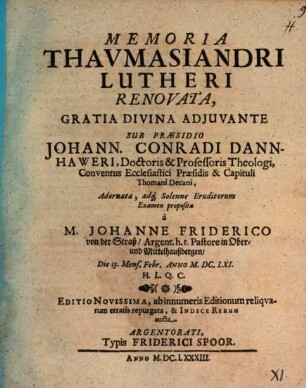 Memoria thaumasiandri Lutheri renovata