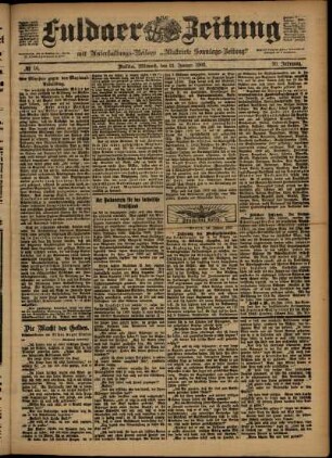 Ausgabe vom Mittwoch, den 21. Januar 1903.