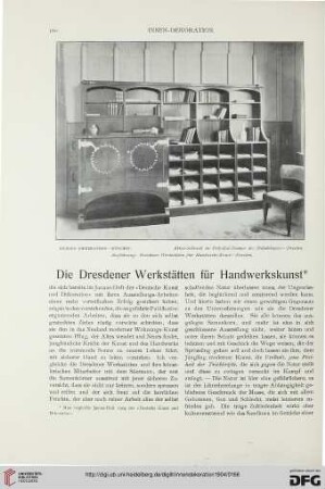 Die Dresdner Werkstätten für Handwerkskunst