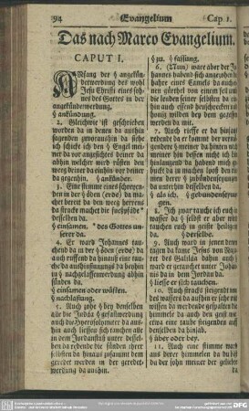Das nach Marco Evangelium