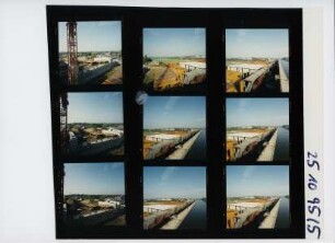 Kanalbrücke über die Weser - Unterbauten - Mittellandkanal, Minden, 1995