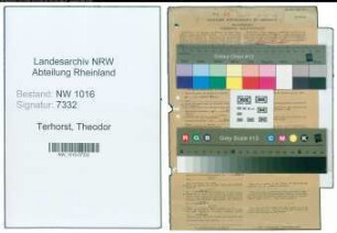 Entnazifizierung Theodor Terhorst , geb. 22.07.1907 (Kontrolleur)