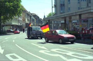 Freiburg im Breisgau: Autokorso während der Fußball-WM