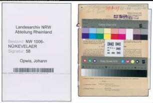 Entnazifizierung Johann Opwis , geb. 05.02.1898 (Kohlenhaendler)