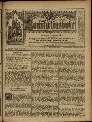 Ausgabe vom Sonntag, den 13. Juli 1919.