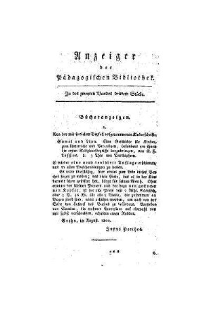 Anzeiger der Pädagogischen Bibliothek