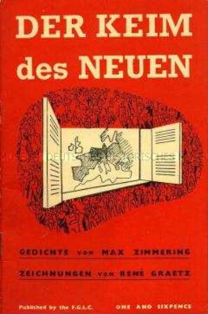 Sammlung von Gedichten von Max Zimmering und Zeichnungen von René Graetz über Krieg und Flucht