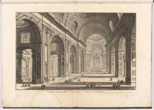 Veduta interna della Basilica di S. Pietro in Vaticano (Innenansicht von St. Peter), aus der Folge "Vedute di Roma"