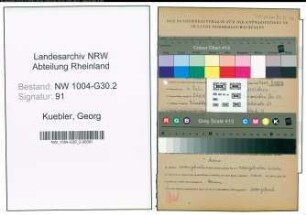 Entnazifizierung Georg Kuebler , geb. 06.07.1909 (Techn.Angestellter)