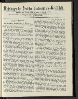 Beilage Nr. 26 zu Stück 31 vom 1. August 1903.