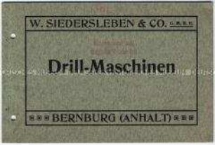 Katalog über Drillmaschinen