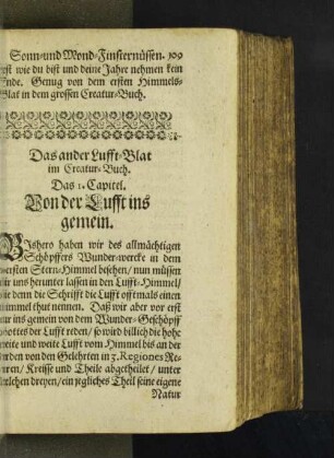 Das ander Lufft-Blat im Creatur-Buch.