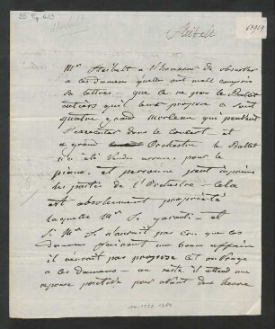 Brief an Mesdames Erard : o.D.