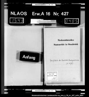 Specificatio der Osnabrücker Landesgewohnheiten sowie Auszüge von landesherrlichen Verordnungen (17.-18. Jh.)