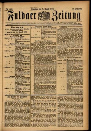 Ausgabe vom Mittwoch, den 08. August 1894.