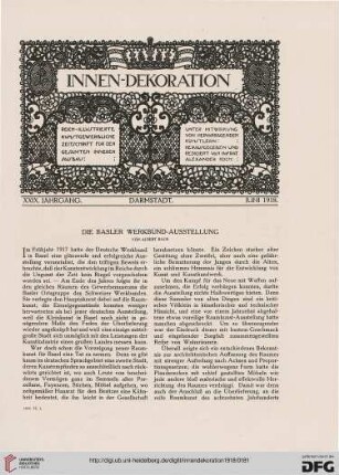 Die Basler Werkbund-Ausstellung