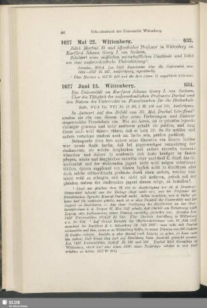 633. 1627, Mai 22. Wittenberg